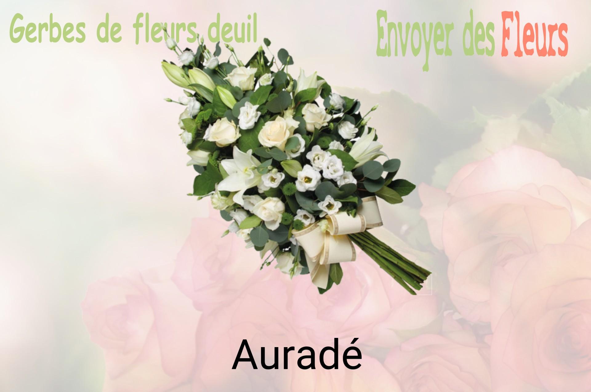 Gerbe de fleurs de deuil livrée à Auradé